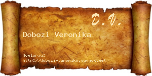 Dobozi Veronika névjegykártya